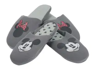 Babouches Disney Mickey Minnie Mouse grises emballées dans des boîtes assorties et des pantoufles pour bébé