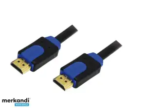 LogiLink HDMI kabel A/M naar A/M 4K/30 Hz 1m zwart/blauw CHB1101