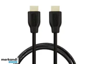 LogiLink HDMI Kabel A/M zu A/M 4K/30 Hz 2m Schwarz CH0037