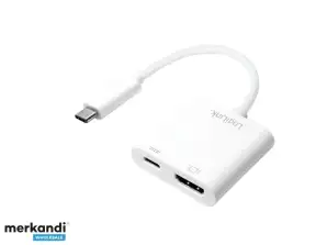 LogiLink USB 3.2 Gen1 Type C Adapter C/M HDMI/F USB/F 4K White 0.14m UA0257