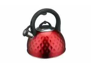 Kettle, 3L. Capacity: 3.0 L. Made of high quality stainless steel. Whistling function indicates boiling.