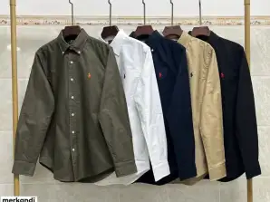 Herre Ralph Lauren skjorte, lange ermer, størrelser: S, M, L, XL, XXL