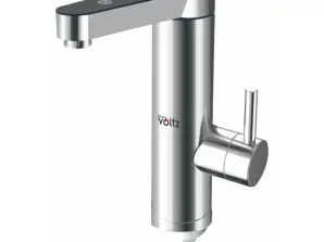 Robinet électrique Voltz OV57100F, Montage sur comptoir , 3300W, 30-55°C, avec écran, Inox