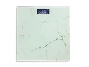 Electronic personal scale Rosberg R51650G, up to 180 kg., LCD display, White/Marble