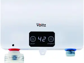 Chauffe-eau instantané Oliver Voltz OV57100G, 5500W, 20-55°C, Ecran tactile, IPX4, Blanc