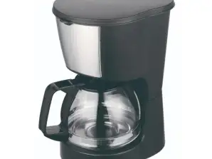 Cafetière Rosberg R51170F, 600W, 600 ml, Pot en verre, Filtre en plastique, Noir