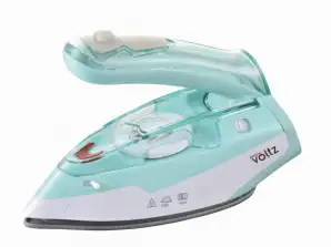 Travel Iron Oliver Voltz OV51050K, 1100W, 55 ml, Πτυσσόμενο, Προστασία από Υπερθέρμανση, Τυρκουάζ/Λευκό