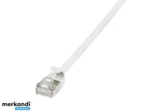 LogiLink Patch Cable SlimLine Ultraflex Cat.6A U/FTP 0.3m White Q9011S