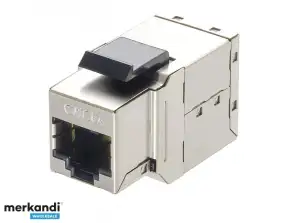 LogiLink Cat.6A Keystone Kupplung 2 x RJ45 STP 17mm Metallgehäuse NK4010