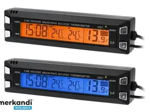 AG97 THERMOMÈTRE DE VOITURE HORLOGE VOLTMÈTRE 3IN1