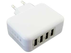 PLP47B CHARGEUR MURAL 4x USB