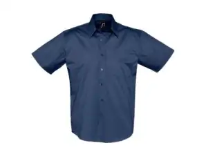 Branded short sleeve cotton twill shirt for men - price - € 3.99 only