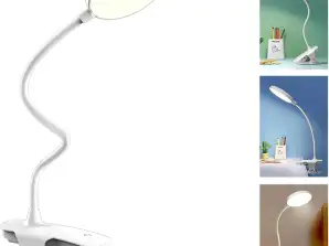 Clip 20 LED clip-on leeslamp 3 kleuren en 3 instelbare helderheid Eye Care USB oplaadbare leeslamp voor lezen, bureau, studeerkamer, tablet