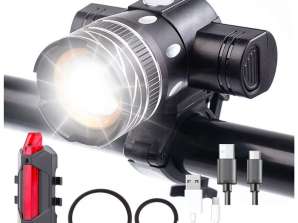 T6 USB bike light + rear light