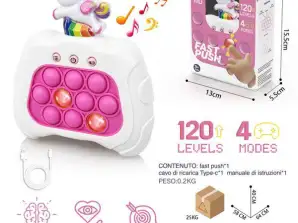 Einhorn Regenbogen, Handheld Bubble Game, Multifunktion, Stressabbau, Lernspielzeug, Fast Push Game kommt mit Ladekit, Fidget Spielzeug