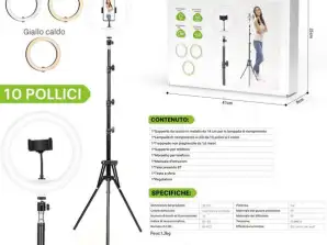 10-Zoll-LED-Selfie-Ringlicht mit 3 Farbmodi Beleuchtung für Mobiltelefone und Kamera, YouTube|Foto-Shooting|Videodreh|Livestream (Englisch)