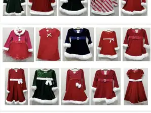 Girls Christmas Dress Collection for Ages 3-14 Years - Bulk Box of 100