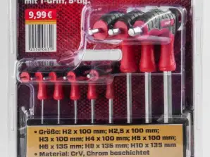 Kraft Tools Zestaw kluczy z rękojeścią T 8 szt. 504 szt., NOWOŚĆ