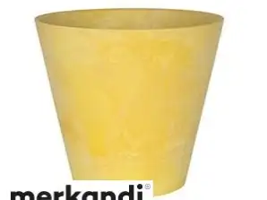 Yellow Artstone Claire plant pots 8x9cm