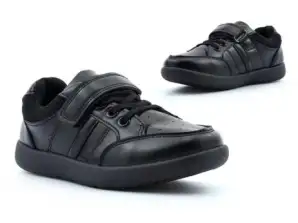 Boys School Shoes Boys Shoes Boys School Trainers Touch Fastening Black Shoes