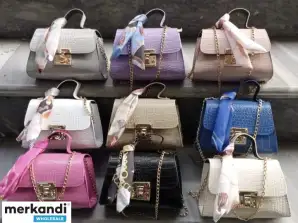 Very high quality women's handbags in different colors.