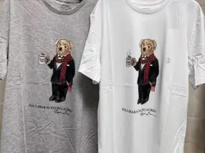 Ralph Lauren Bear t-skjorte til herre , størrelser: S - M - L - XL - XXL