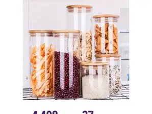 Set of 2 glass jars - Sale only to professionals