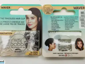 200 sets of 3 Invisibobble hair clips in Pretty Dark and Crystal Clear accessories, retail remaining stock