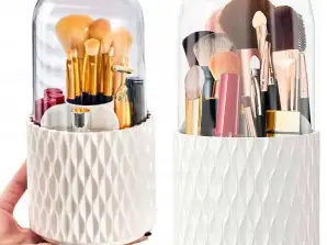 ORGANIZER BRUSH CONTAINER MAKEUP COSMETICS ROTATING POUCH