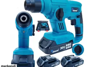 Cordless Rotary Hammer 36V SDS+ with 2 Batteries