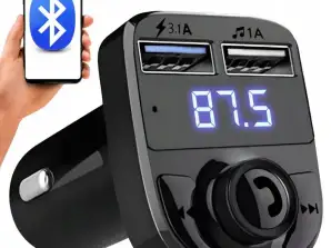 FM ADÓ BLUETOOTH BT 5.0 TÖLTŐ 2X USB MICROSD 12V 24V