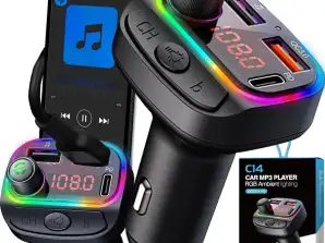 FM TRANSMITTER BLUETOOTH BT 5.0 AUTO LADEGERÄT FÜR AUTO 2X USB C QC 3.0 PD 12V 24V