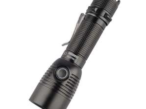 Flashlight Dulotec Guardian, comapct and powerful, 1800 lm, 700 m throw, 21700 battery