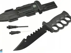 SURVIVAL MESSER KOMPASS FEUERSTEIN SCHÄRFER GRIFF XJ4565