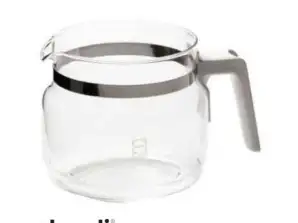 Glass coffee tea pot without a visor 1200 ml with handle