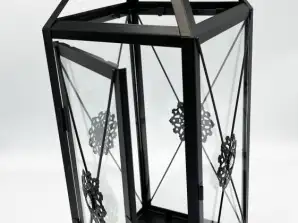 Metal lantern with lockable door MIX colour with handle