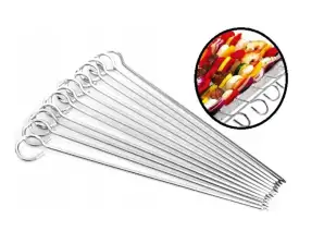 ESPETOS PARA CHURRASCO 12 PCS 35 CM ESPETO BARBECUE 35 CM XJ4543