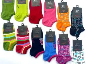 Women's socks, sneaker socks mix, brand RS Strumpfmoden, various. Colours, sizes and models, Remaining stock, A-stock