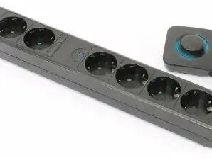 DAYHOME Power strip with foot switch SLK-F4-2/S, black