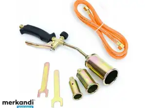 ZN-7016 Gas Burner - Weed Burner with 3 Attachments - 1.5 m Hose