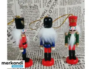 SW027 Wooden nutcracker pendant 6pcs