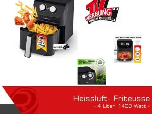 Heißluftfritteuse mit 4 Liter Fassungsvermögen - 1400 Watt