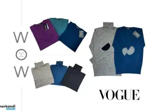 PULLS À COL VOGUE - TRICOTS. 3 MODÈLES, TOUTES TAILLES ET MATÉRIAUX PARFAITS