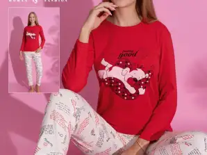 Großhandel: Damen-Pyjamas mit langen Ärmeln.