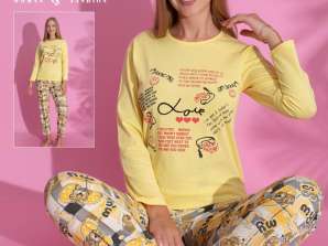 Pijama de manga larga para mujer, oferta al por mayor.