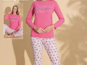 Venta al por mayor: pijama de manga larga para mujer.