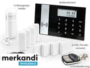 Sistema de alarme set Wireless GSM Sistema de alarme Home Alarm + Sirene externa, b &w