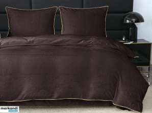 BEDDING SET 200x220 WITH SHEET TEDDY BEAR WITH TRIMMING SHK224-2827 BROWN