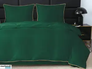 BEDDING SET 200x220 TEDDY BEAR WITH TRIMMING SHK223-2829 BOTTLE GREEN