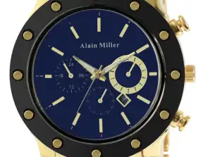 Alain Miller herenhorloge met roestvrijstalen armband 5 Modele Chronooptik